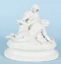 Figurka - Pietà – Porcelán, bílý, oválná základna, v= 19 cm, kolem 1900, 1 palec poškozen