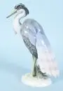 Figurine - Héron "Rosenthal" – Porcelaine, polychrome, sur socle ovale, H= 31 cm, dessin Max Hermann Fritz, n° de modèle 964, pointe du bec légèrement ébréchée