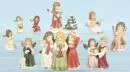 Figurines, 13 pièces - Anges "Goebel" – Porcelaine, polychrome, modèles variés, H= 6-13,5 cm;