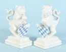 Figuurtjes, 2 stuks - Beierse wapensleeuwen "Nymphenburg"