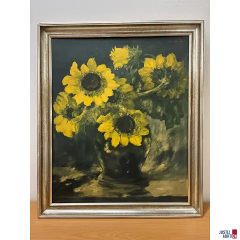 Pickup only: wood print, motif: sunflowers