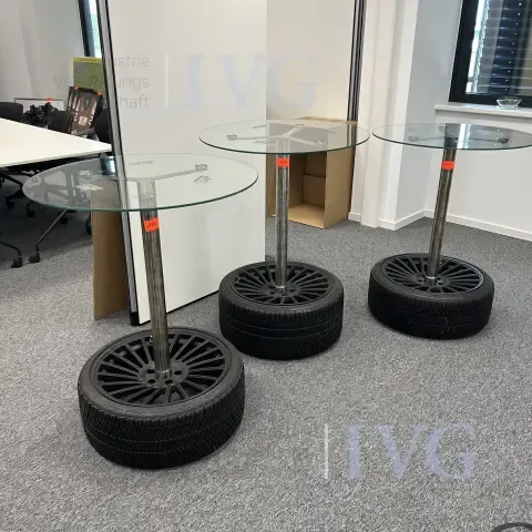 High tables "Aluminium rim"