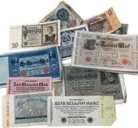 Lot Geldscheine, ca. 50 Stück, Deutsches Reich und Weimarer Republik, auch Notgeld
