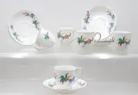 5x Art Deco coffee cups with saucers by EPIAG, each approx. H-6cm
