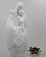 Night light, Limoges, white porcelain, around 1920, function not tested (old plug), approx. H 32.5 cm