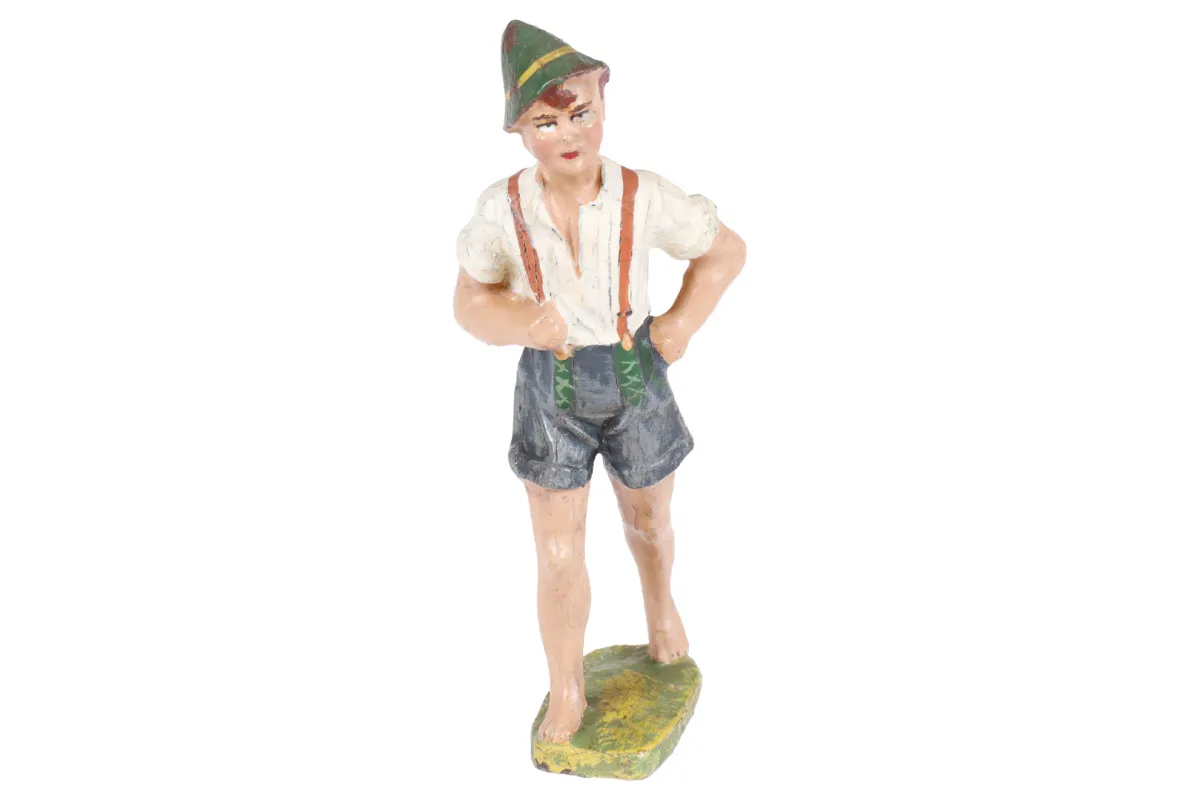 Elastolin jongen in leren broek