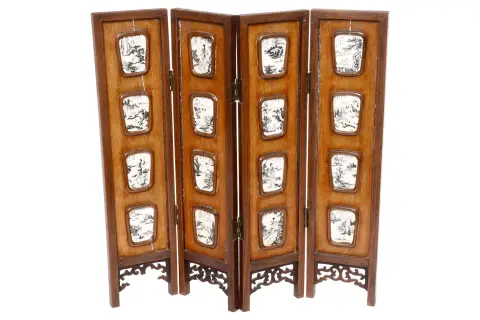 Antiek Chinees miniatuur kamerscherm 1862-1874