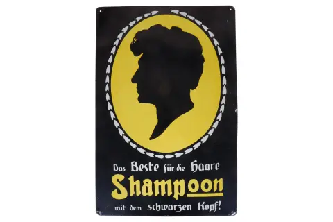 Geëmbosseerd blikken reclameschild "Schwartzkopff"