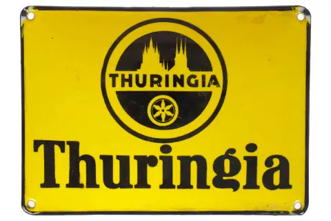 Gebogen emaille bord “Thuringia”