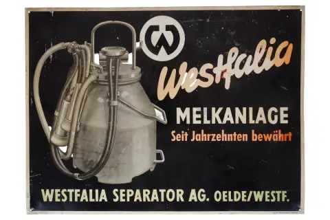 Reclame blikken bord “Westfalia”