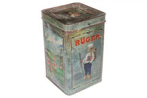 Старая жестяная коробка «Rüger»