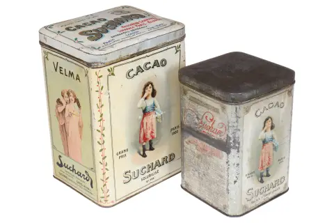 2 жестяные банки Suchard Cacao