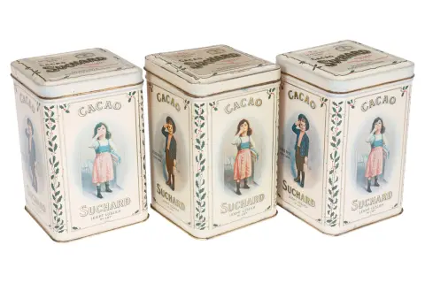 3 более новые жестяные банки Suchard Cacao