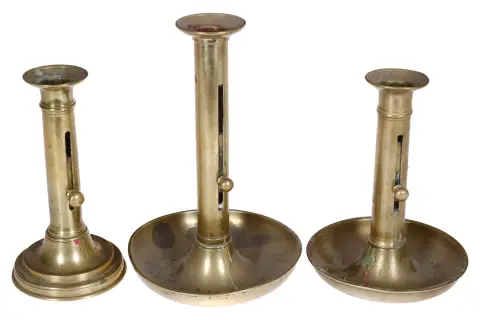 3 messing kandelaars