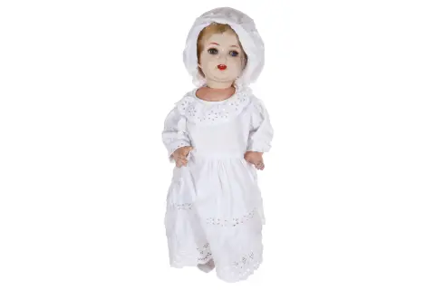 Heubach-Köppelsdorff babypop 342, sterk bespeeld, om op te knappen, L 49 cm