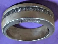 Zilveren ring 925, met heldere stenen, "S. Oliver", maat 56, 7,38 gr
