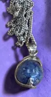 Silberkette-925- mit Lapislazuli-Kugel, Silber-925-, 6,37 gr