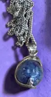 Silberkette-925- mit Lapislazuli-Kugel, Silber-925-, 6,37 gr