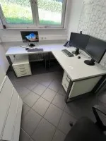 1 corner combination with mobile filing cabinet