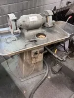 1 double bench grinder with pedestal