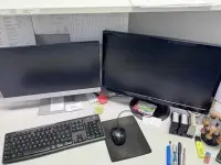 1 PC terra with 2 widescreen TFT monitors Fujitsu and HP
