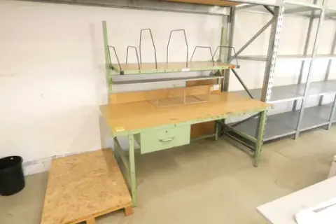 Work table with superstructure