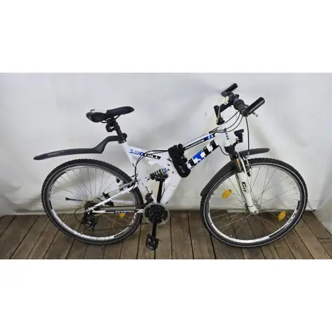 Mountain bike, white, blue, black
