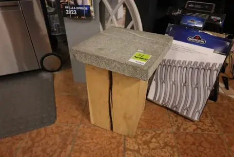 1 x side table with natural stone top