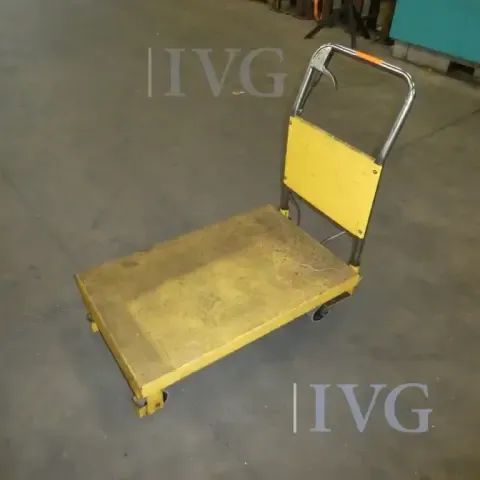 Мобильный ножничный подъёмный стол (жёлтый)
