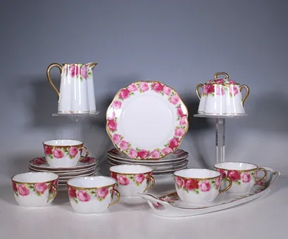 ROSENTHAL. Kronach-Bavaria, serwis porcelanowy, "Chrysantheme" / "Cäcilie", secesja, około 1900, Niemcy.