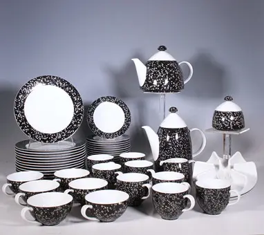ARZBERG. Porzellan Tee-/Kaffeeservice, "Europe", Serie "Galaxy", 1970/80er Jahre, Deutschland.