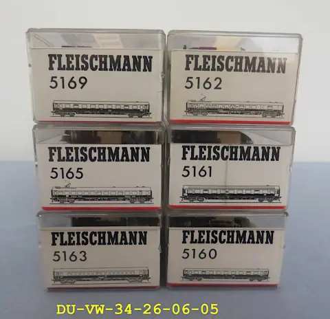 1 набор пассажирских вагонов TEE Fleischmann 6-элементный размер H0