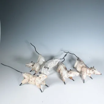 ANDREAS HINDER. Kameninové sochy, '' Die Ratten Gang ''.