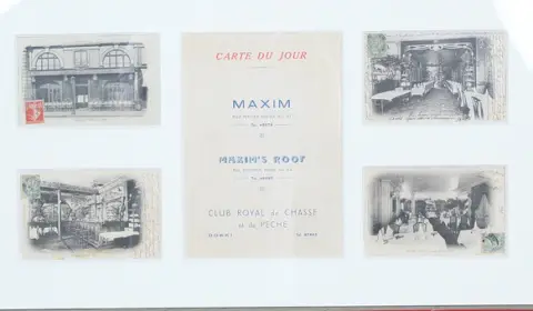 Carte Du Jour, MAXIM 's Roof, pocztówki, Paryż.