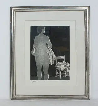 GIACOMO MANZU (1908-1991). Akwaforta, '' Senza titolo '', sygnowana, limitowana, 20/30.