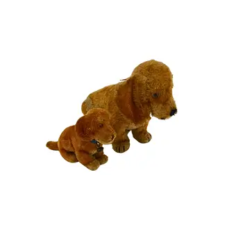 Набор мягких игрушек Steiff – две молодые таксы «Bazi» с оригинальным ярлыком