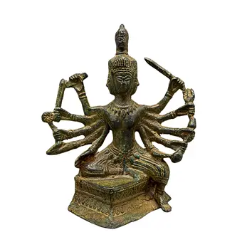 Cast figure of the Hindu deity Durga.