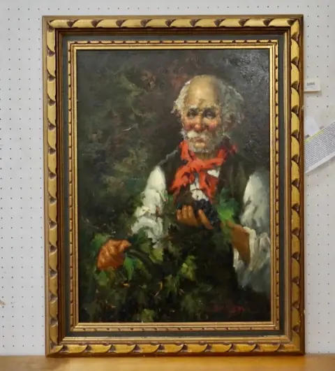 1 Ölgemälde "Der Winzer"