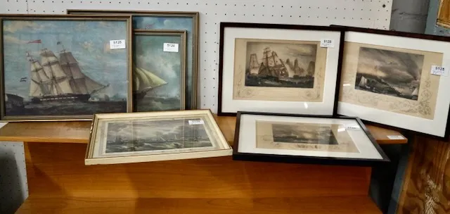 1 lot de tableaux, en partie maritimes