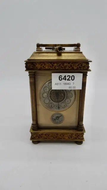 1 zegar podróżny około 1890, sprawny