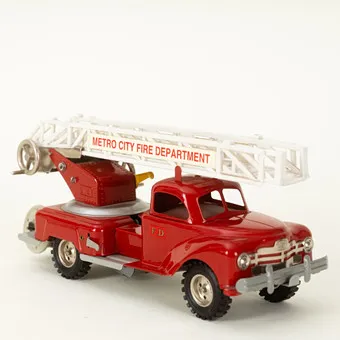 Gama / Trix, tin toy fire engine ladder truck no. 70001