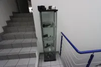 1 witryna szklana z zawartością różnych próbek