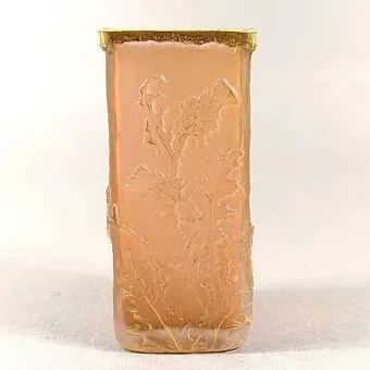 Dekorationsvase med tidsler Daum Frères, Nancy, ca. 1900-1910.