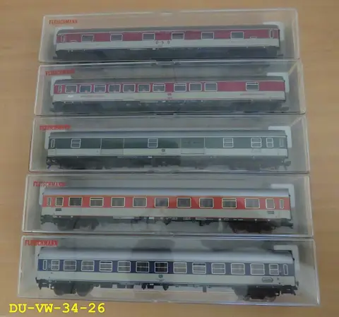 1 set de 5 coches expresos Fleischmann escala H0