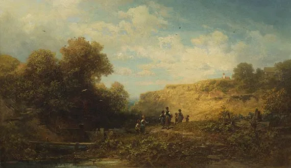 Carl Spitzweg, Schulkinder auf dem Heimweg, 1860