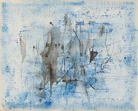 Zao Wou-Ki, Sans titre (Blaue Abstraktion)