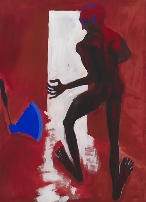 Rainer Fetting, Mann und Axt (weiß), 1981