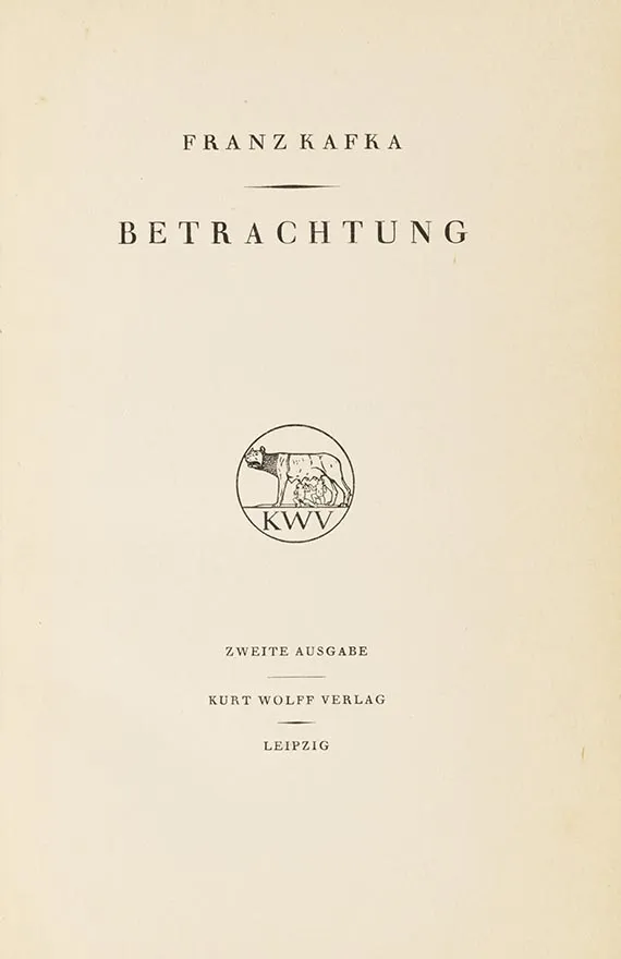 Franz Kafka, Betrachtung, 1915