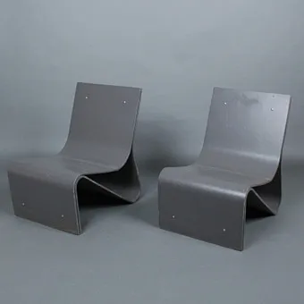 JULIA VON SPONECK. Paar Relax-Sessel / Liegen / Garden Chairs Swisspearl by Eternit Sponeck.
