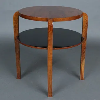Art-Déco Beistelltisch der 1930er, Nussholz.